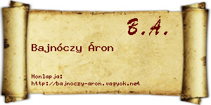 Bajnóczy Áron névjegykártya